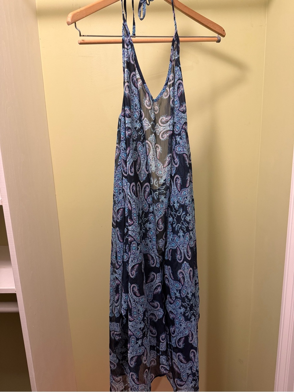 Boho Paisley Halter beach cover I Maxi Dress